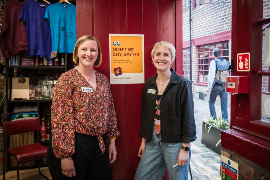 Emily O'Brien & Kirsty Grafton, volunteer hosts of IRL Sheffield