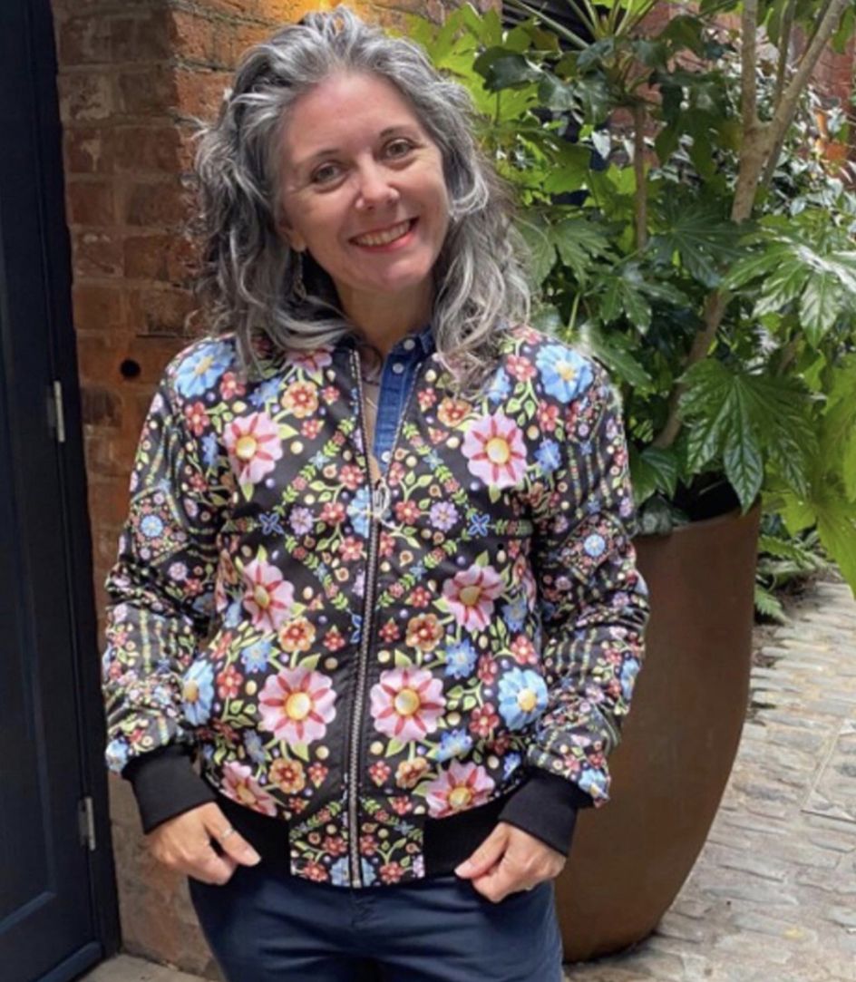 Millefiori bomber jacket.